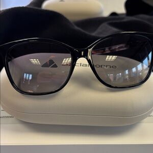 Liz Claiborne Black Sunglasses with Gray Gradient Lenses